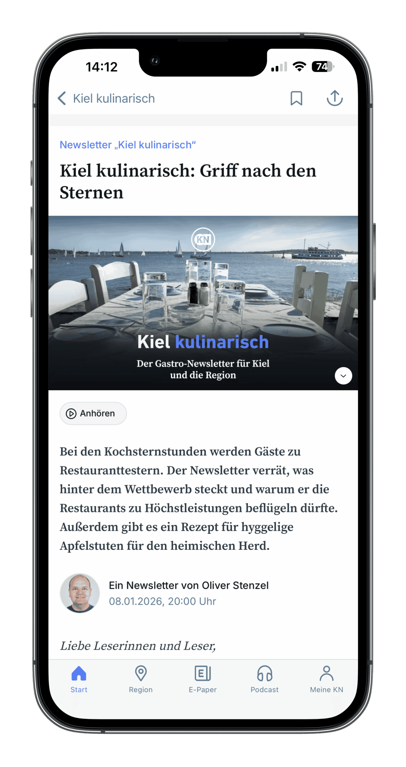 Kiel kulinarisch Newsletter der Kieler Nachrichten