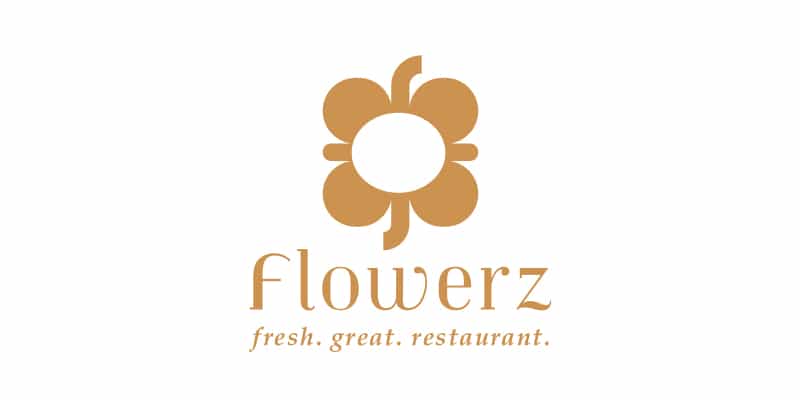 Logo flowerz fresh great restaurant